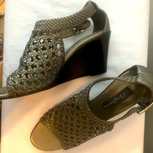 Brighton peep toe wedges. Sz 8.5. Like new!